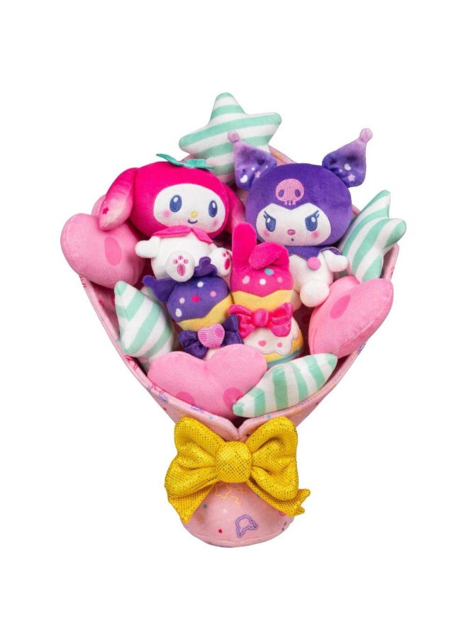 Hello Kitty Sanrio and Hello Kitty Friends My Melody 50th Anniversary and Kuromi 20th Anniversary Plush Bouquet (30.48 cm) - Image 2